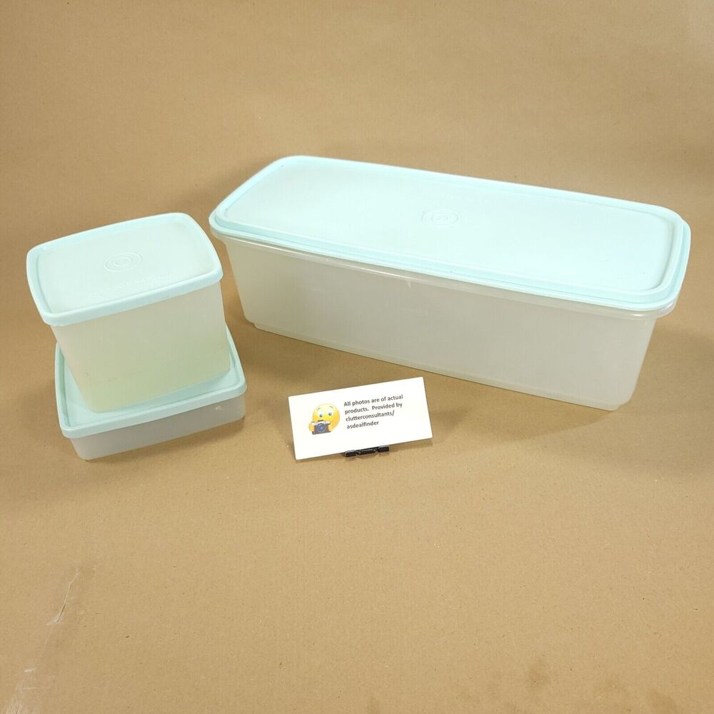 Tupperware Bundle #782 Vegetable Crisper #312 Square Round #670 Sandwich Keeper